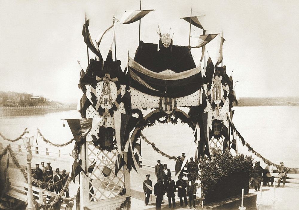 Открытие понтонного моста, 24 июня 1891 года
