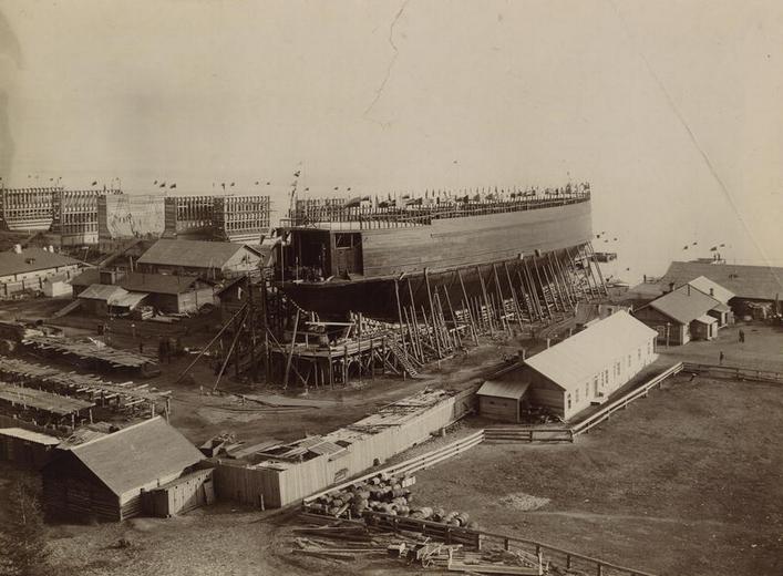 Село Лиственичное. 17.07.1899 г.. Спуск ледокола 
