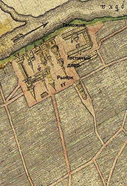 План Иркутска М. Зиновьева 1729 года